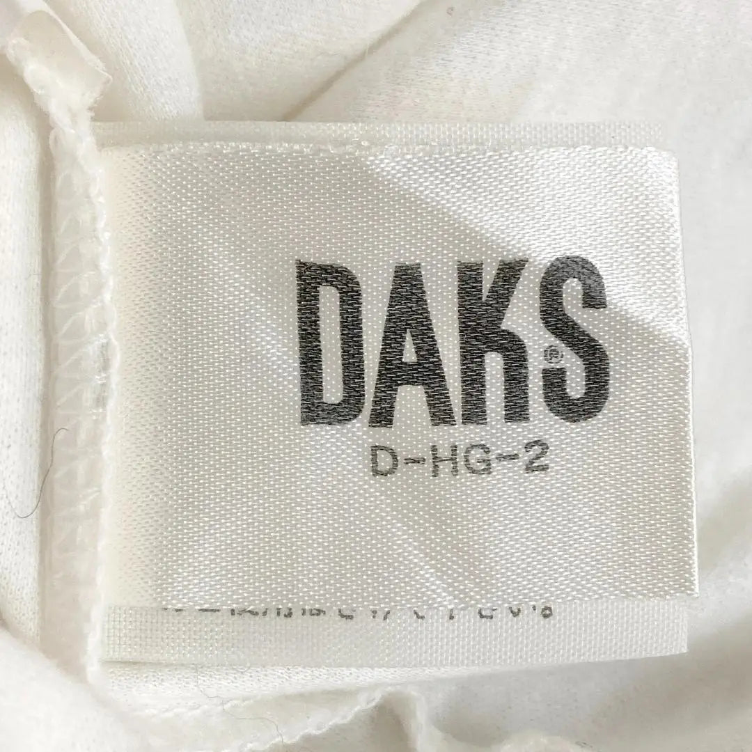 DAKS Dachs Camiseta blanca / Cut Saw M | DAKS ダックス ホワイト Tシャツ・カットソー Ｍ