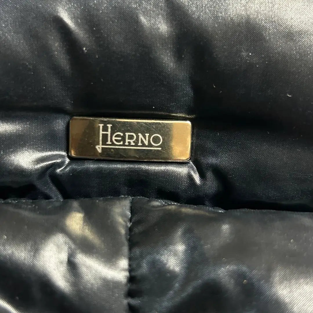 Super beautiful condition/L✨Glossy ꧁Herno ꧂No collar light down coat 40 ICONICO | 極美品/L✨艶やか꧁ヘルノ꧂ノーカラー　ライトダウンコート 40 ICONICO