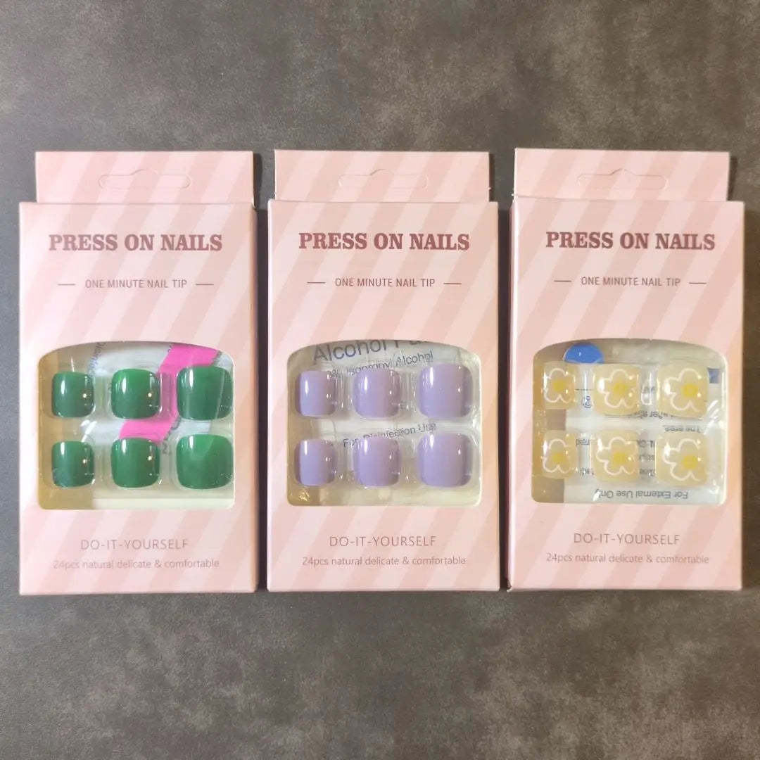 3 colores pastel: juego de sellado de uñas de gel para pies