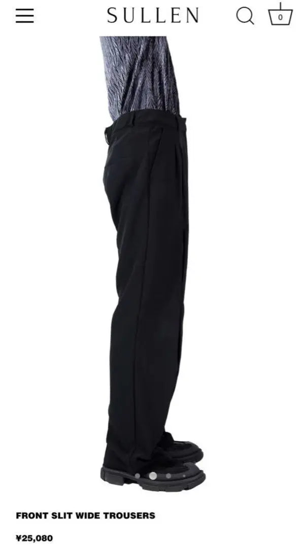 FRONT SLIT WIDE TROUSERS(SULLEN TOKYO)