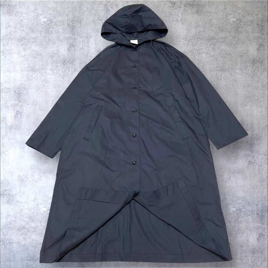 Commencement Commencement Long coat Hoodie Cotton Navy