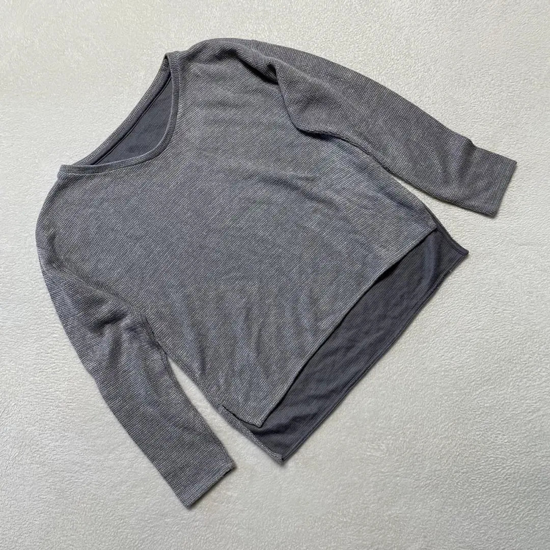 Jun High Low Hem Pullover Knit Gray F Size