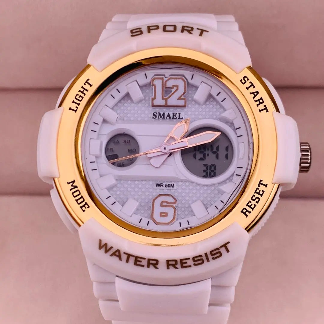 SMAEL sports watch white