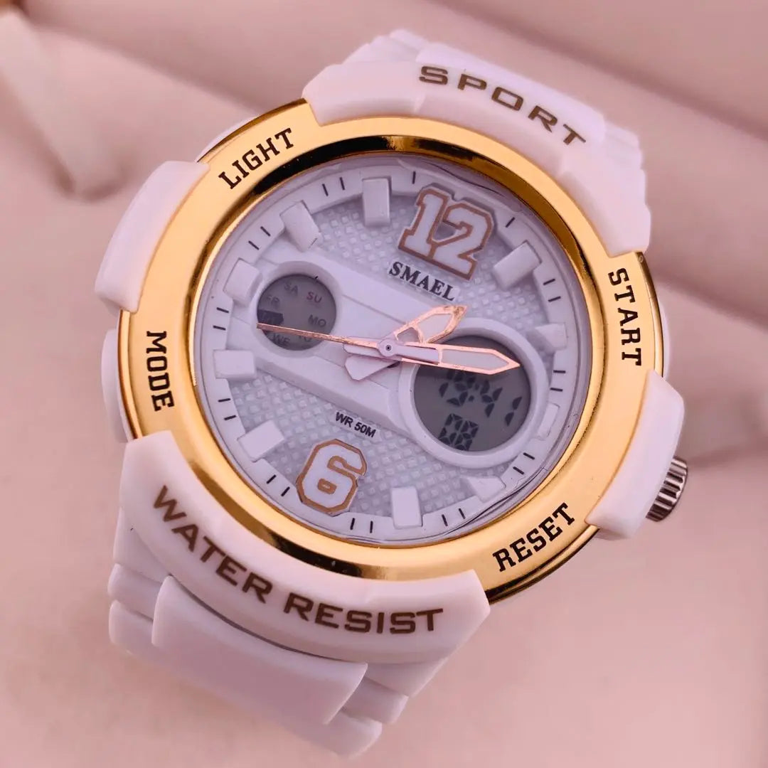 SMAEL sports watch white