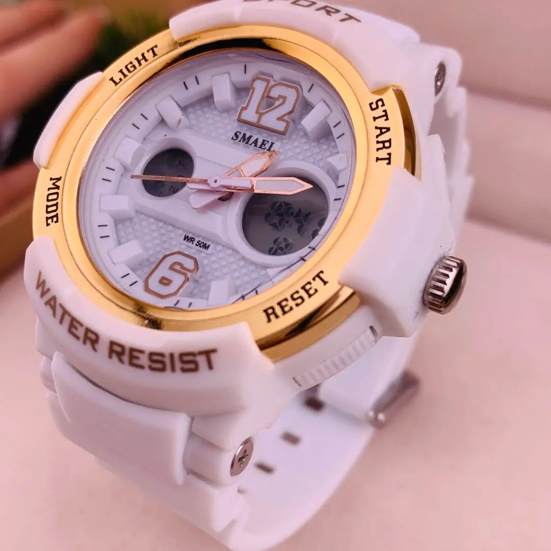 SMAEL sports watch white