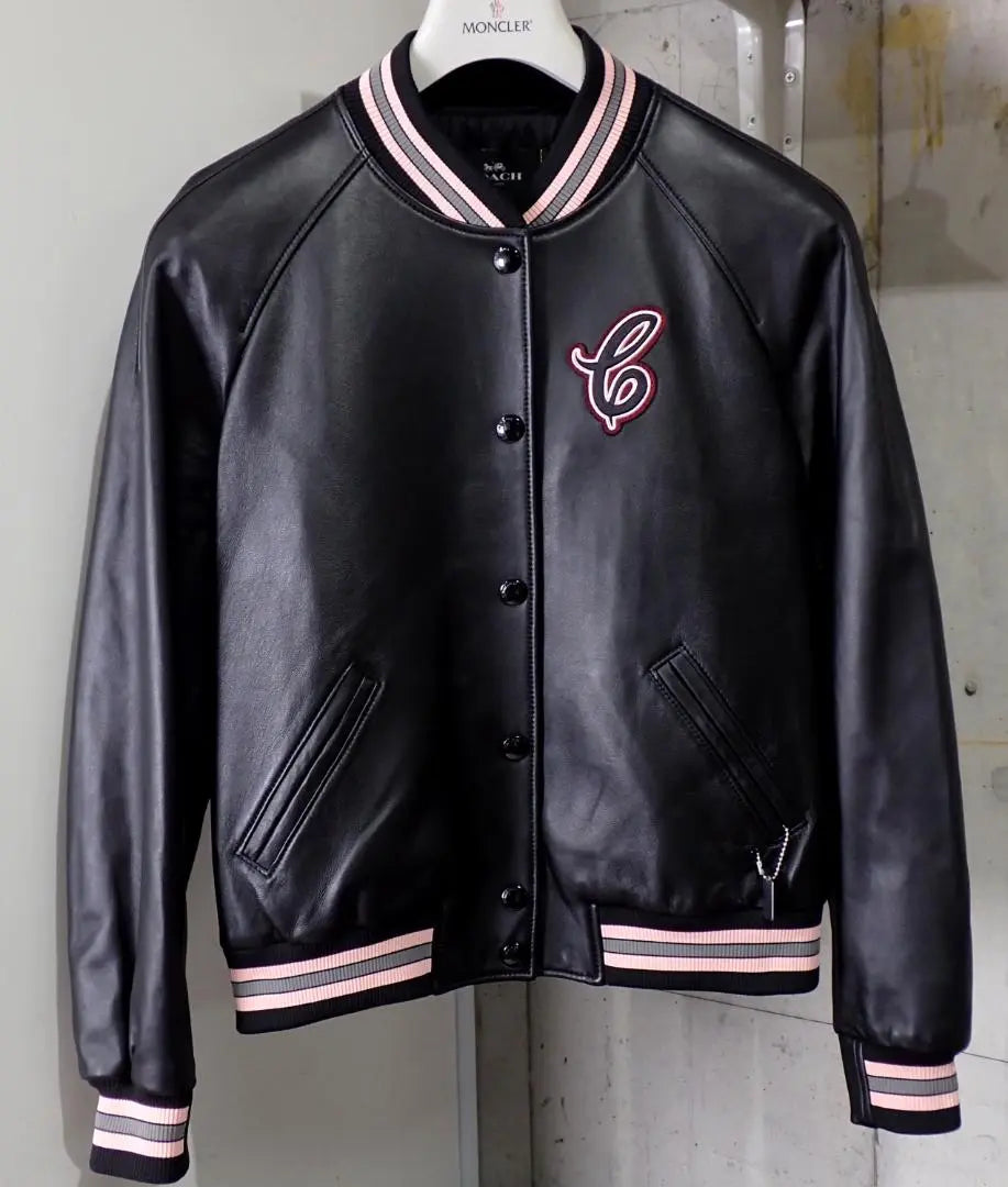 Good condition COACH leather stadium jacket jacket for men M