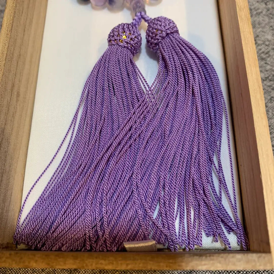 Prayer beads, fluorite, pure silk tassels, elegant