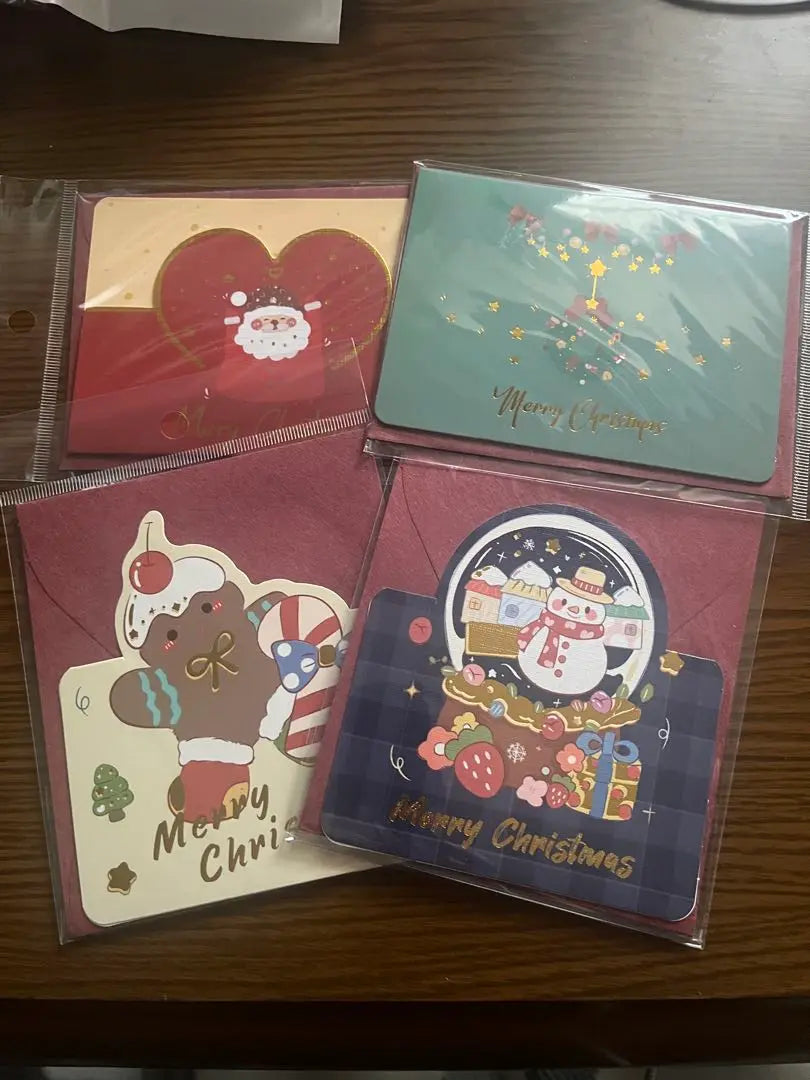 Conjunto de tarjetas navideñas, tarjeta de mensaje, tarjeta de felicitación navideña