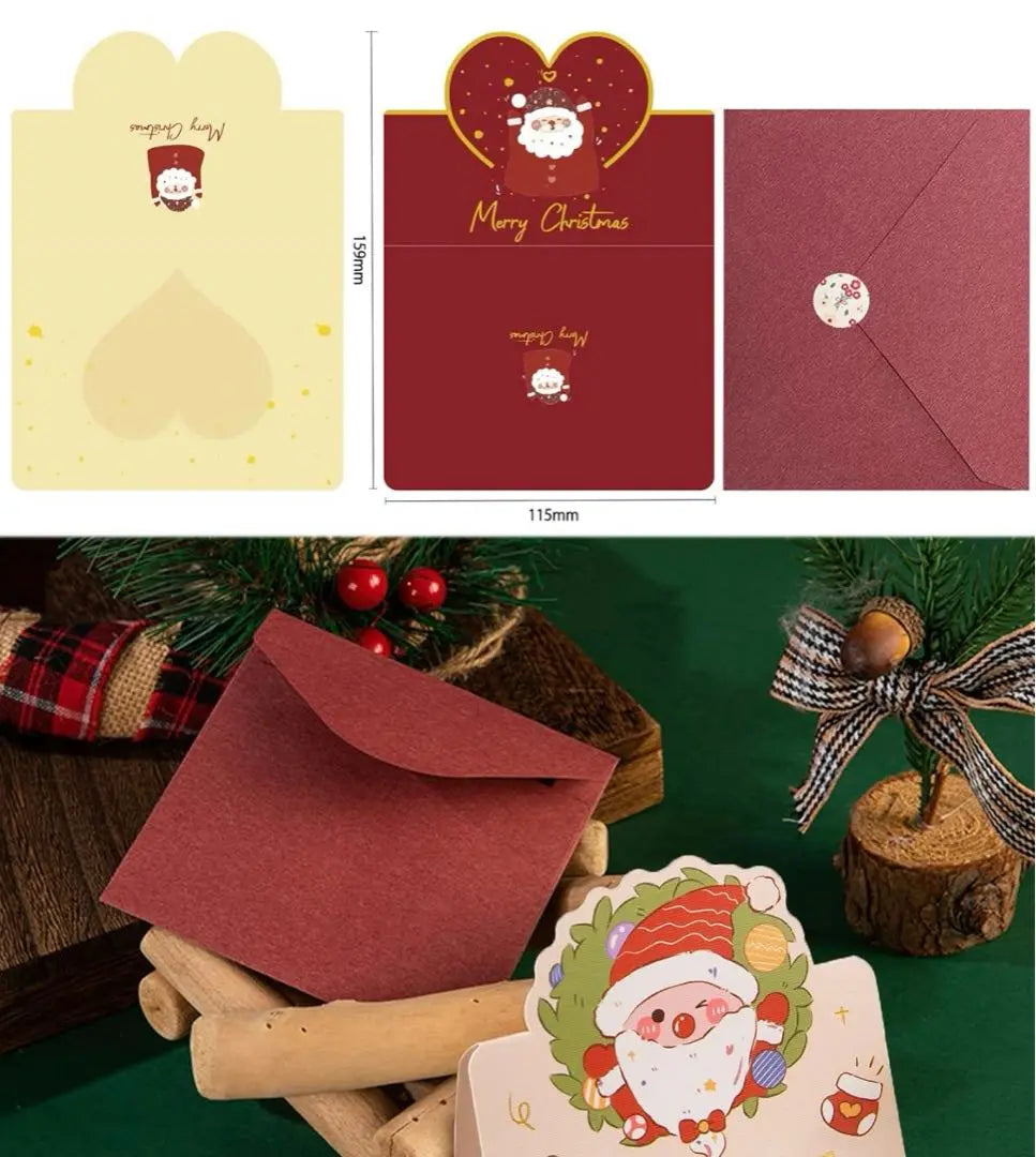 Christmas card set message card xmas greeting card