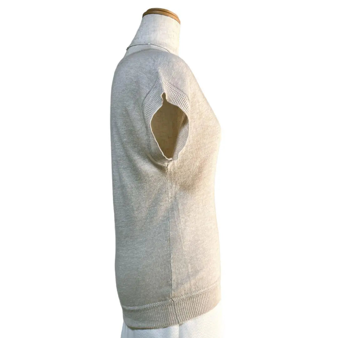 Margaret Howell Made in Japan Linen Silk French Sleeve Knit Vest