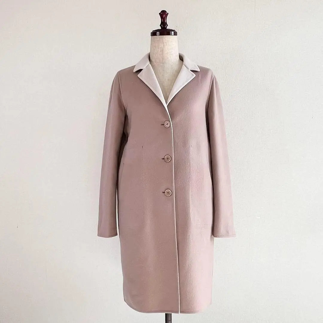 Loro Piana Long Chester Coat Cashmere Pink B308