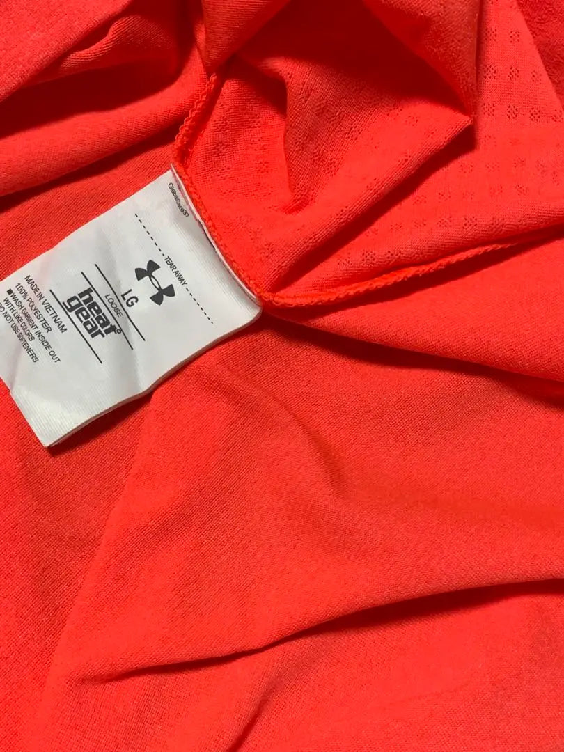 Under Armour Golf Polo Shirt Men's L Orange Stretch Material