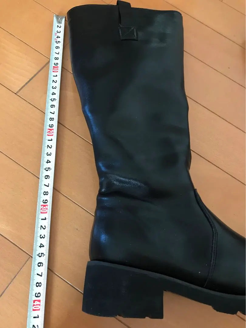 Women's Long Boots Black 24.5 Boots Brushed Autumn/Winter Warm