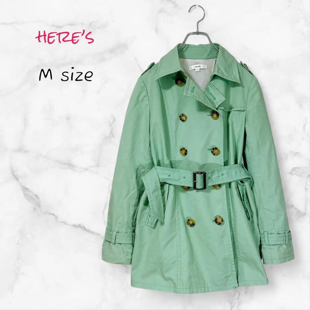 Here’s Spring outfit trench coat mint green size M women