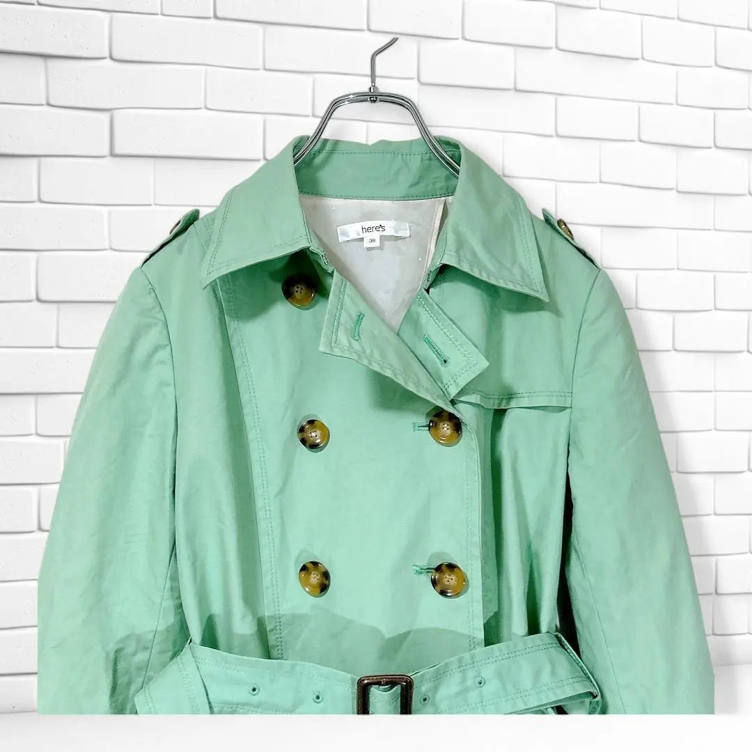 Here’s Spring outfit trench coat mint green size M women