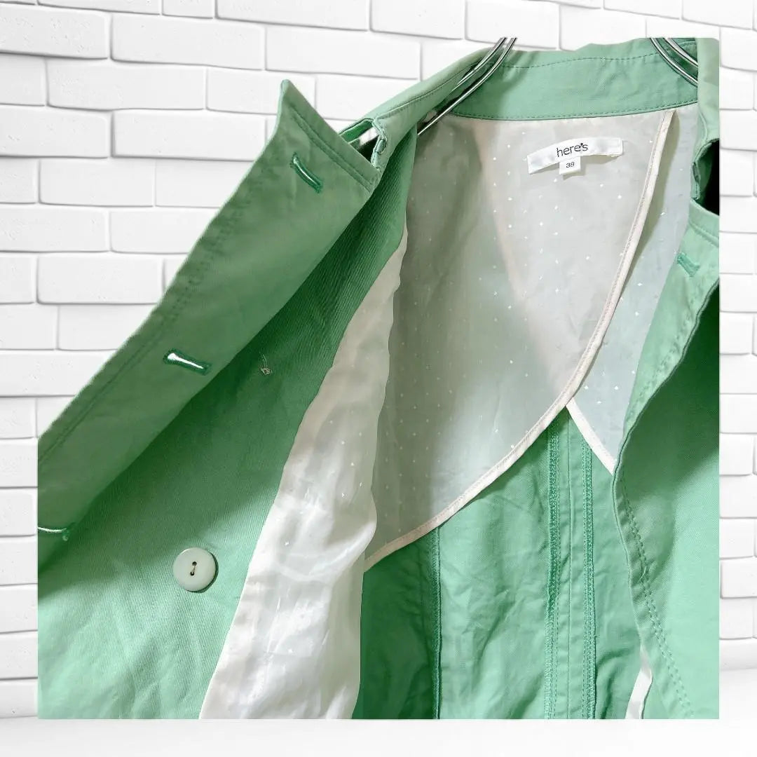 Here’s Spring outfit trench coat mint green size M women