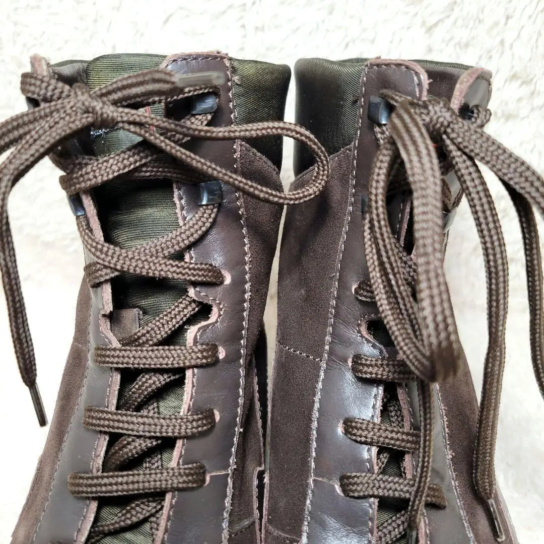 ✨Rare ✨Salvatore Ferragamo High-Cut Sneakers Lace-Up Suede