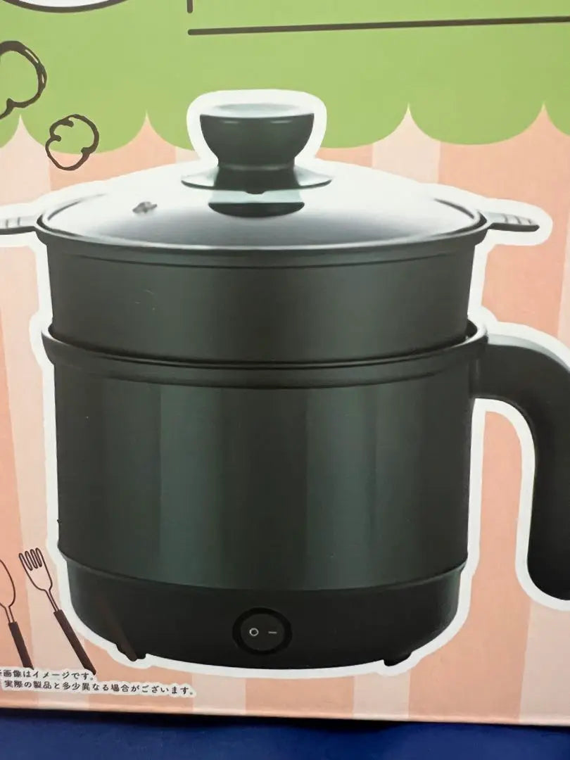 Electric kettle with steamer, new, unopened, prize item, black