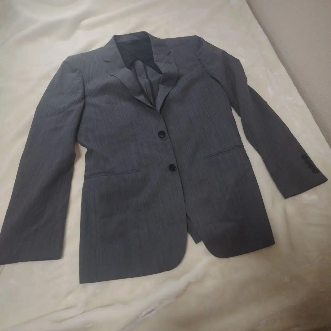 [Popular☆MAJI] Gray Striped 2-button jacket Size Y5