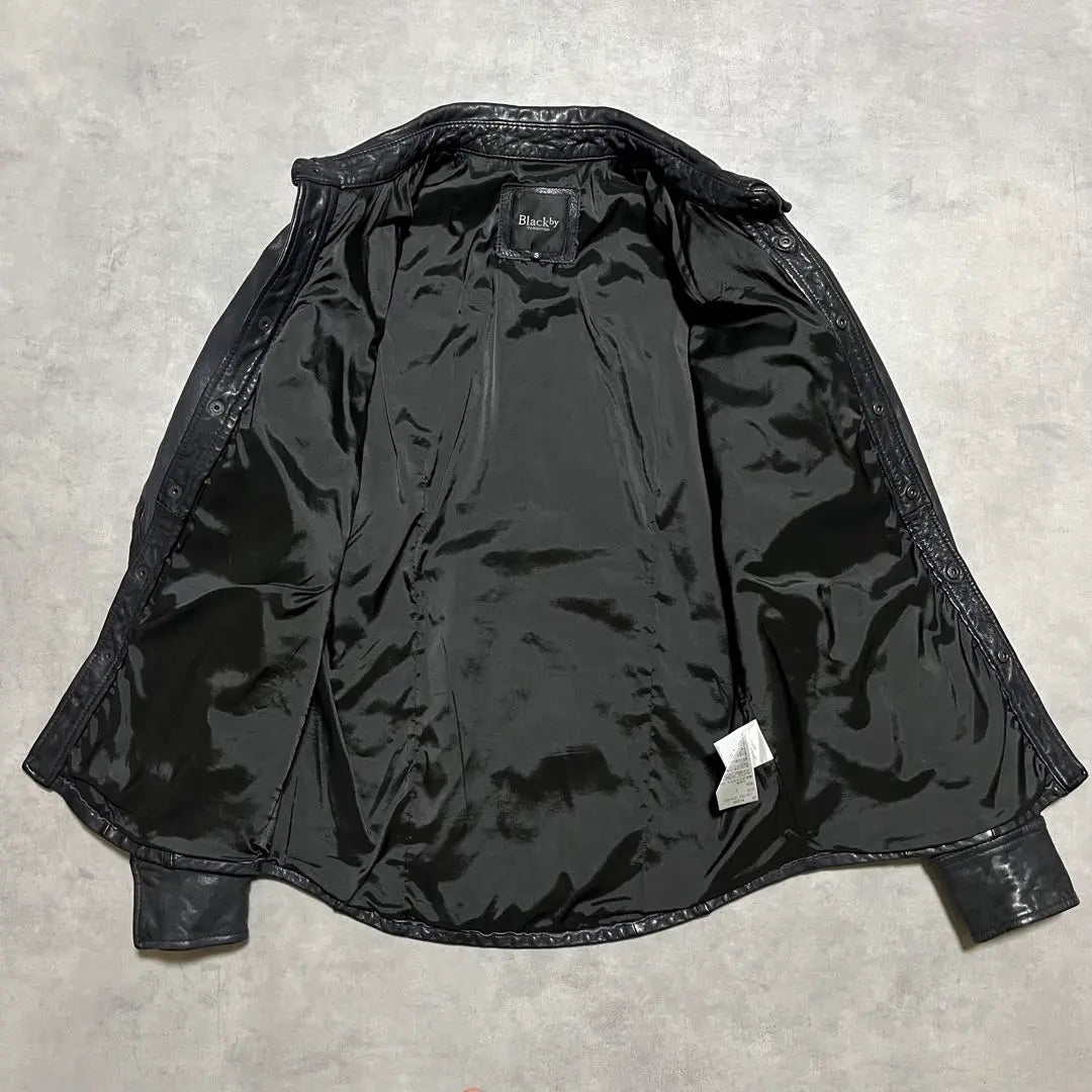 BLACK by VANQUISH Vegetable Gote Leather Shirt BVJ009 | Black by VANQUISH ベジタブルゴートレザーシャツ bvj009