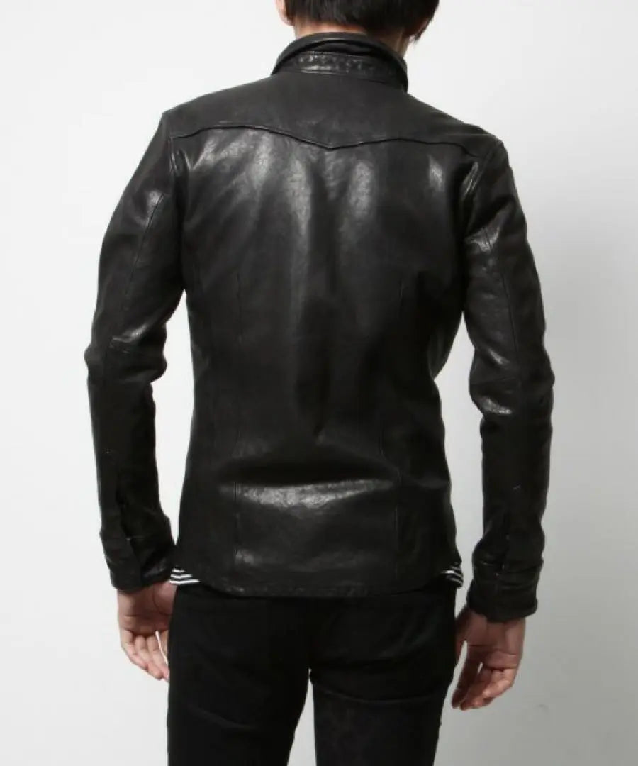 BLACK by VANQUISH Vegetable Gote Leather Shirt BVJ009 | Black by VANQUISH ベジタブルゴートレザーシャツ bvj009