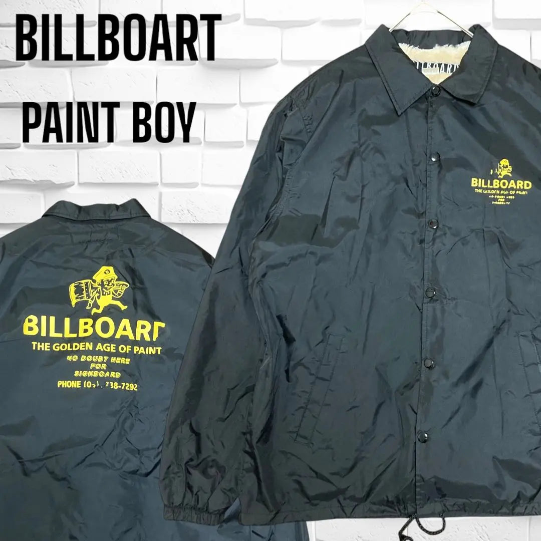 BILLBOARD PAINT BOY Inner Boa Coach Jacket Black