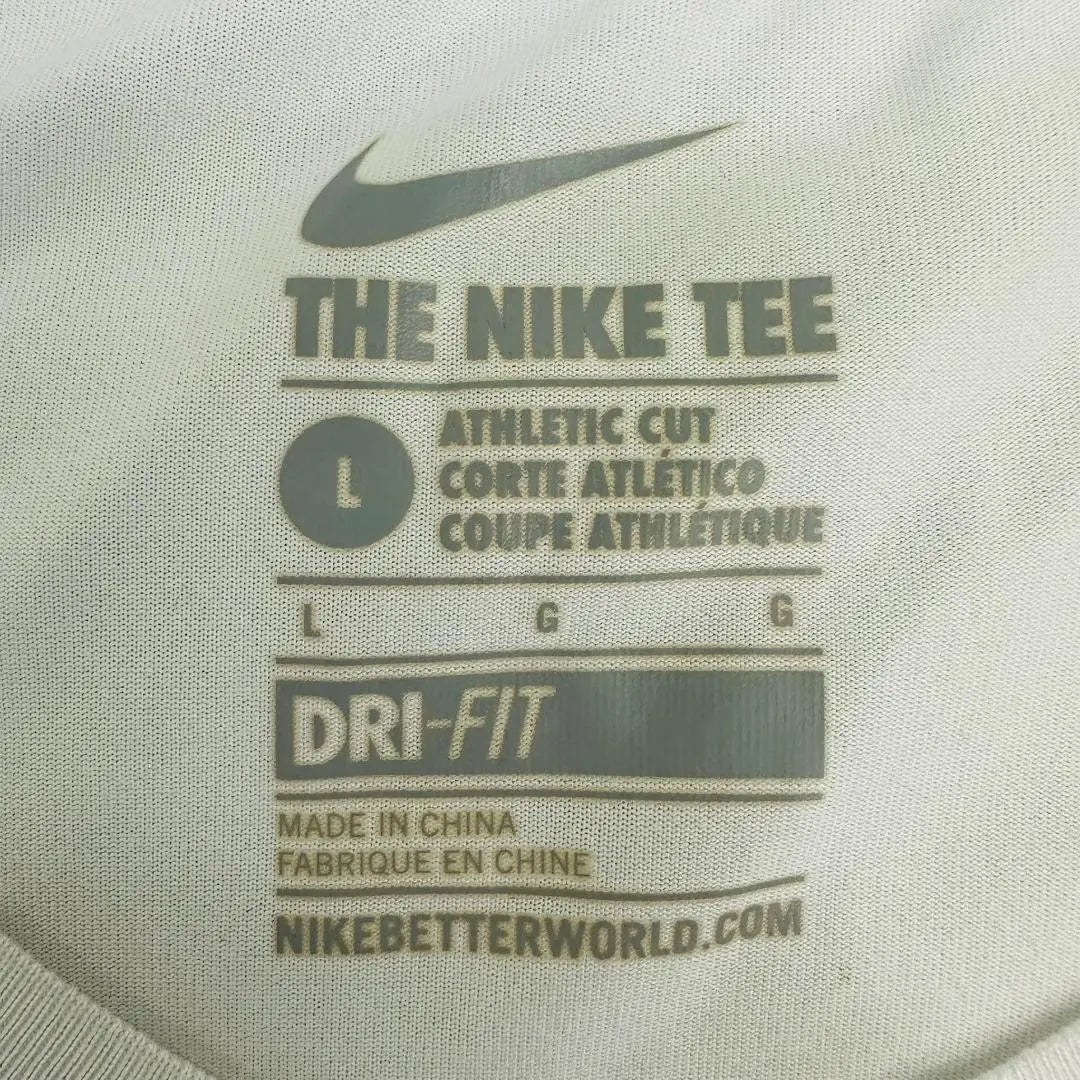 Nike T-shirt Dot Logo DRI-FIT V-neck L White x Black