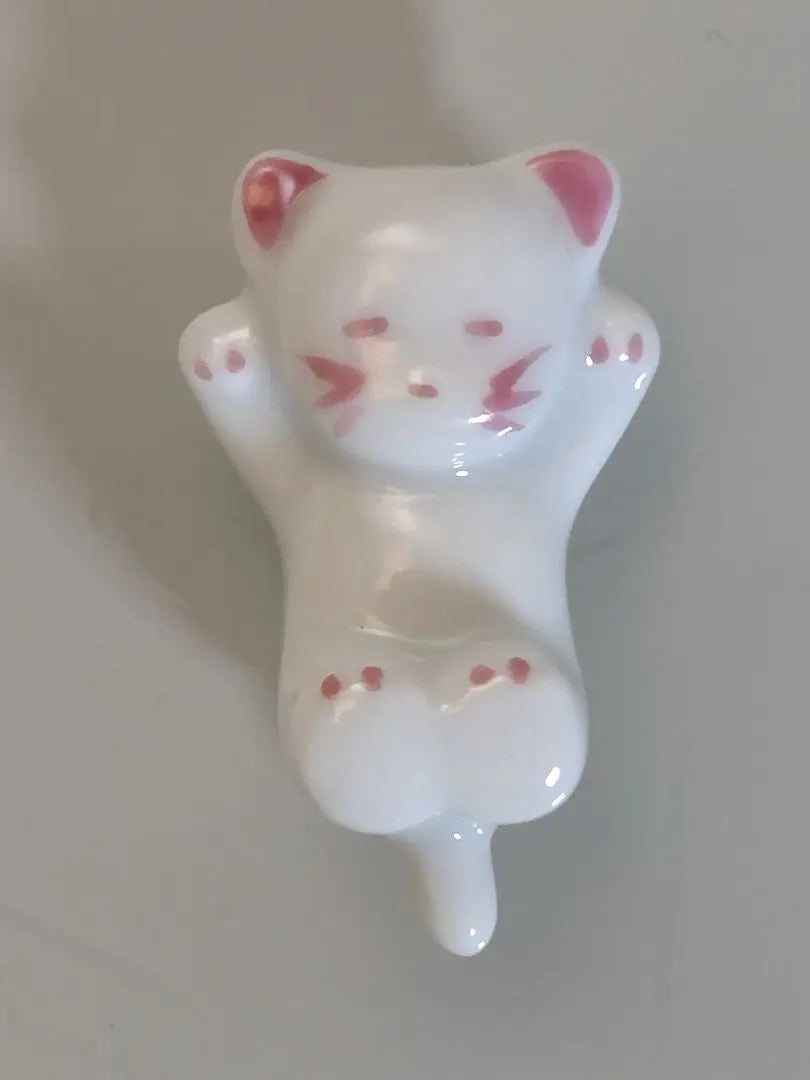 ❀Unused item, Chibi Cat, Chopstick Rest, 5 pieces, Cat, Chopstick Rest, Pump, Interior, Ceramic