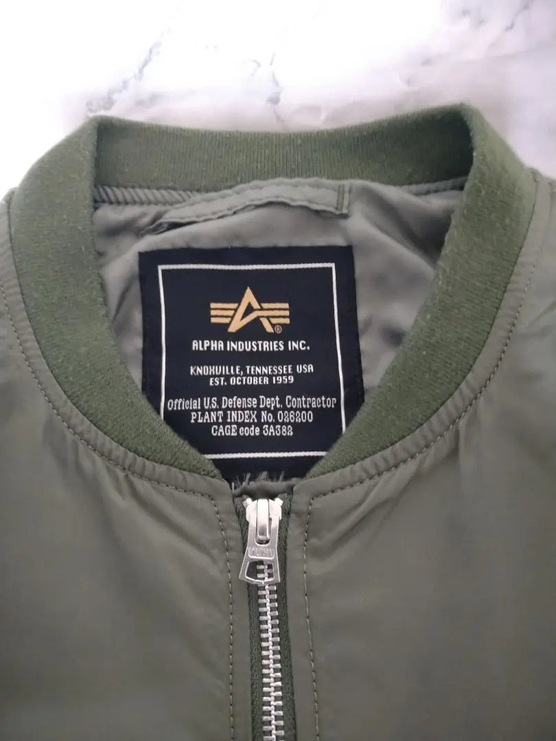 [Good condition] [L size] [Classic khaki] Alpha MA-1 Bonding Spring/Autumn L2B