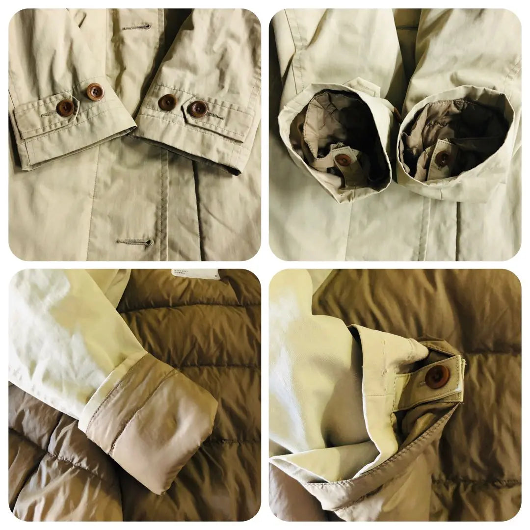 [Beautiful goods] MHL. Beige 2WAY S with stainless steel coat down liner | 【美品】MHL. ステンカラーコート　ダウンライナー付き　ベージュ　2way S