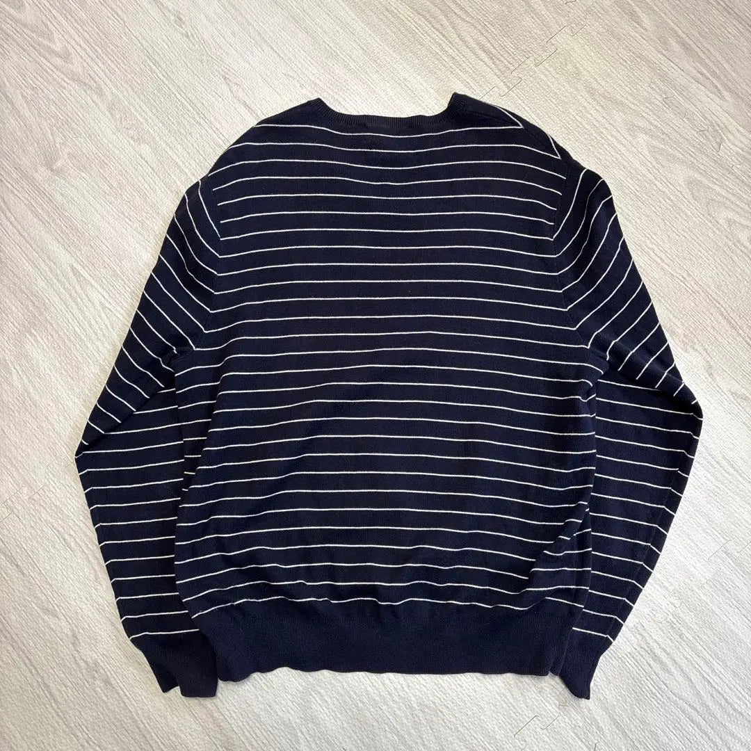 90s Pima Cotton POLO Ralph Lauren Border V-neck Knit