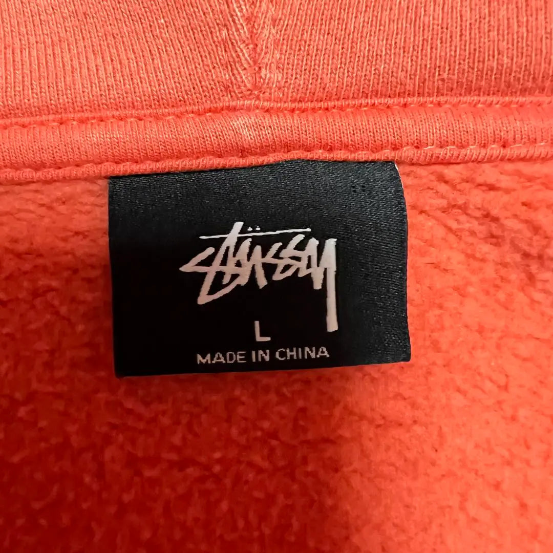 [Rare colors, stock logo, fleece lining ◎] Stussy pullover hoodie, used clothing long sleeves] Long sleeves for the stussy pullover hoodie