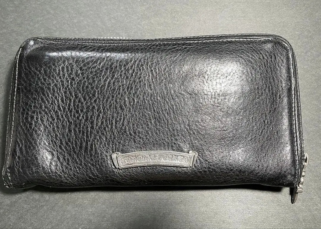 Extra beautiful goods! Proof of regular store purchase! Chrome Hearts scroll label wallet wallet