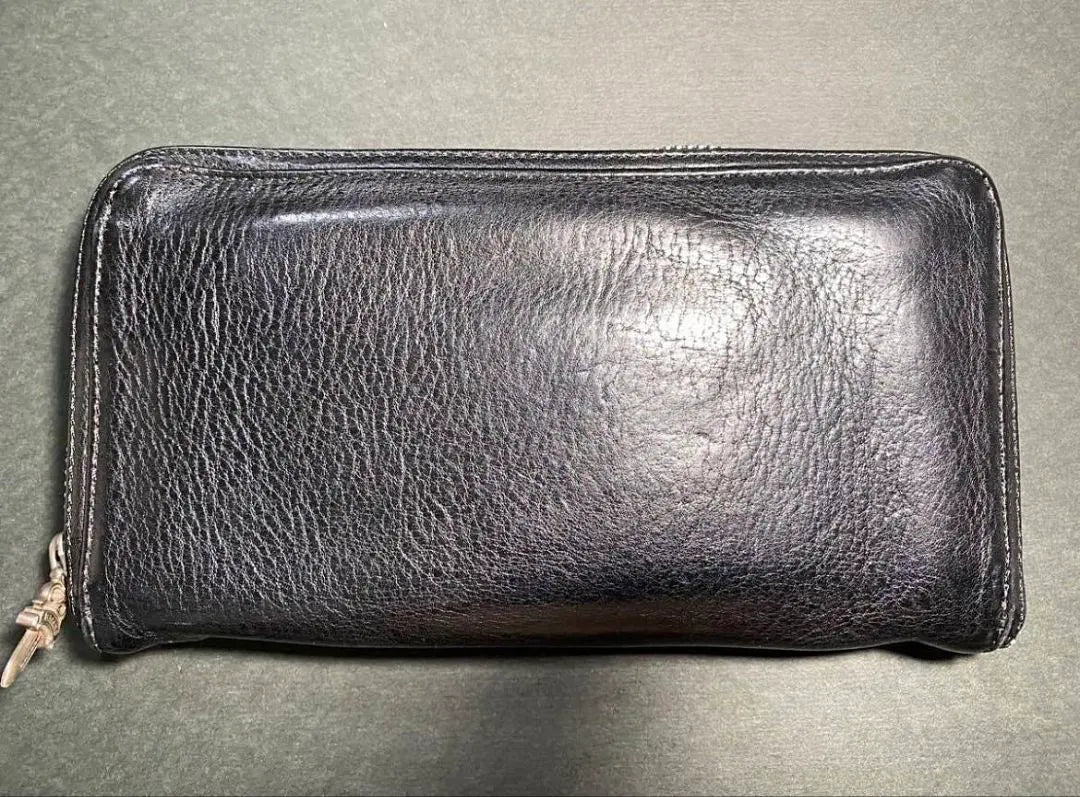 Extra beautiful goods! Proof of regular store purchase! Chrome Hearts scroll label wallet wallet