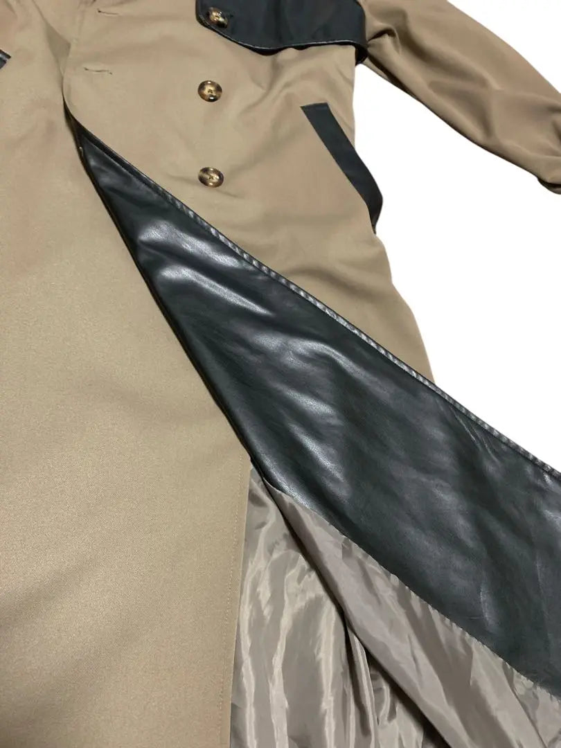 El Noroset ELNO Loset Beghan Leather Switching Trench Court | エルノロゼット Ellno Loset ビーガンレザー切替トレンチコート