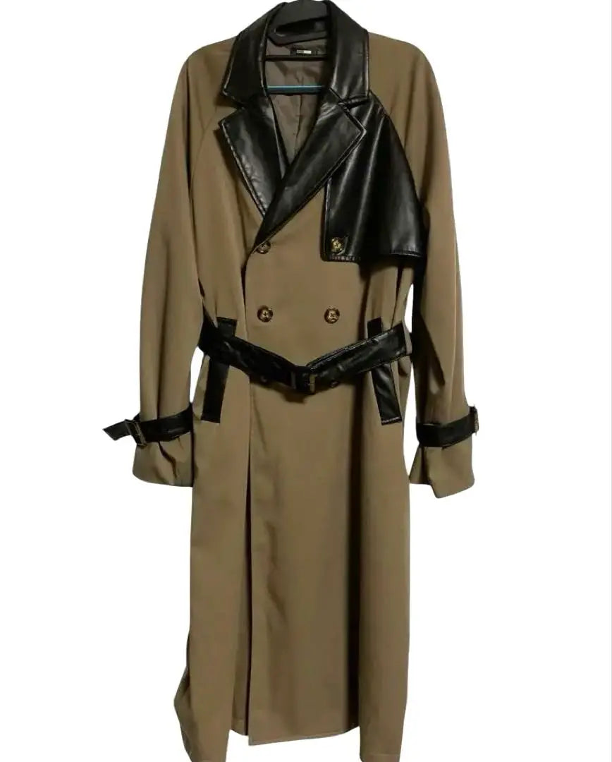 El Noroset ELNO Loset Beghan Leather Switching Trench Court