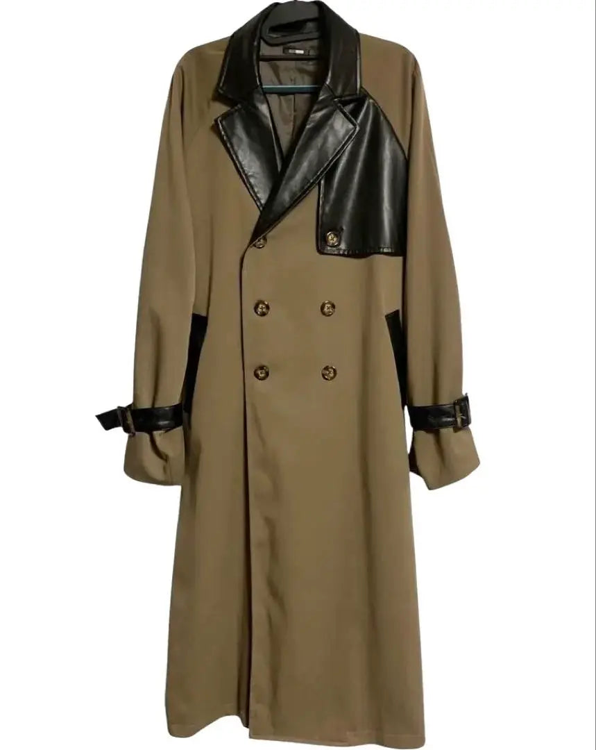 El Noroset ELNO Loset Beghan Leather Switching Trench Court | エルノロゼット Ellno Loset ビーガンレザー切替トレンチコート