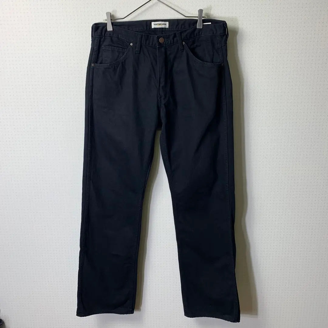 00s a bathing ape Champion denim L Black Made in Japan