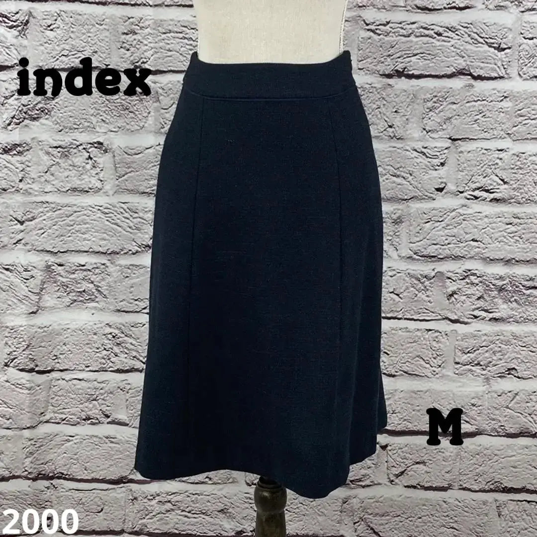 ☆5727P☆ index Knee-length skirt Dark navy