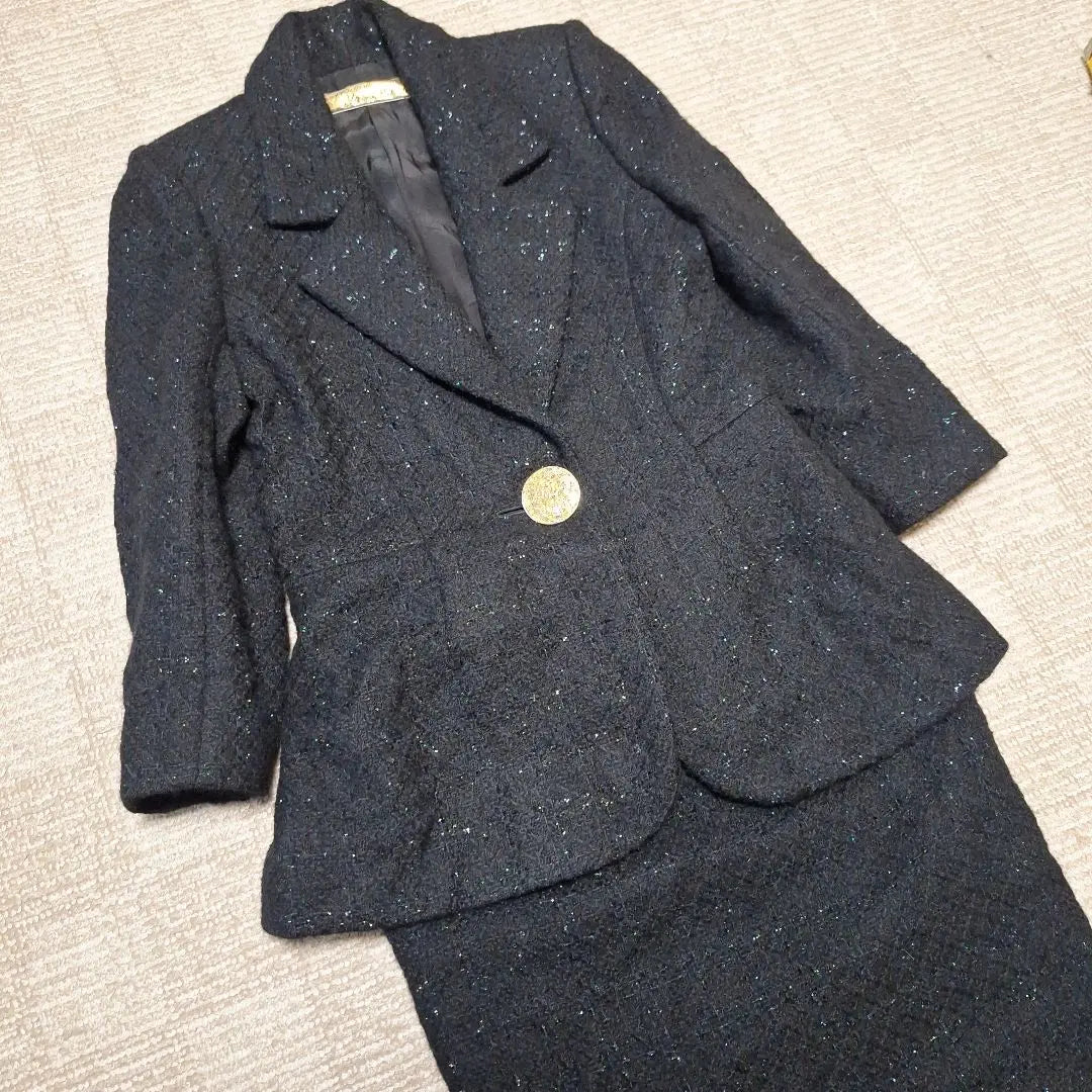 ♪Madam yamaoka Glitter black skirt suit