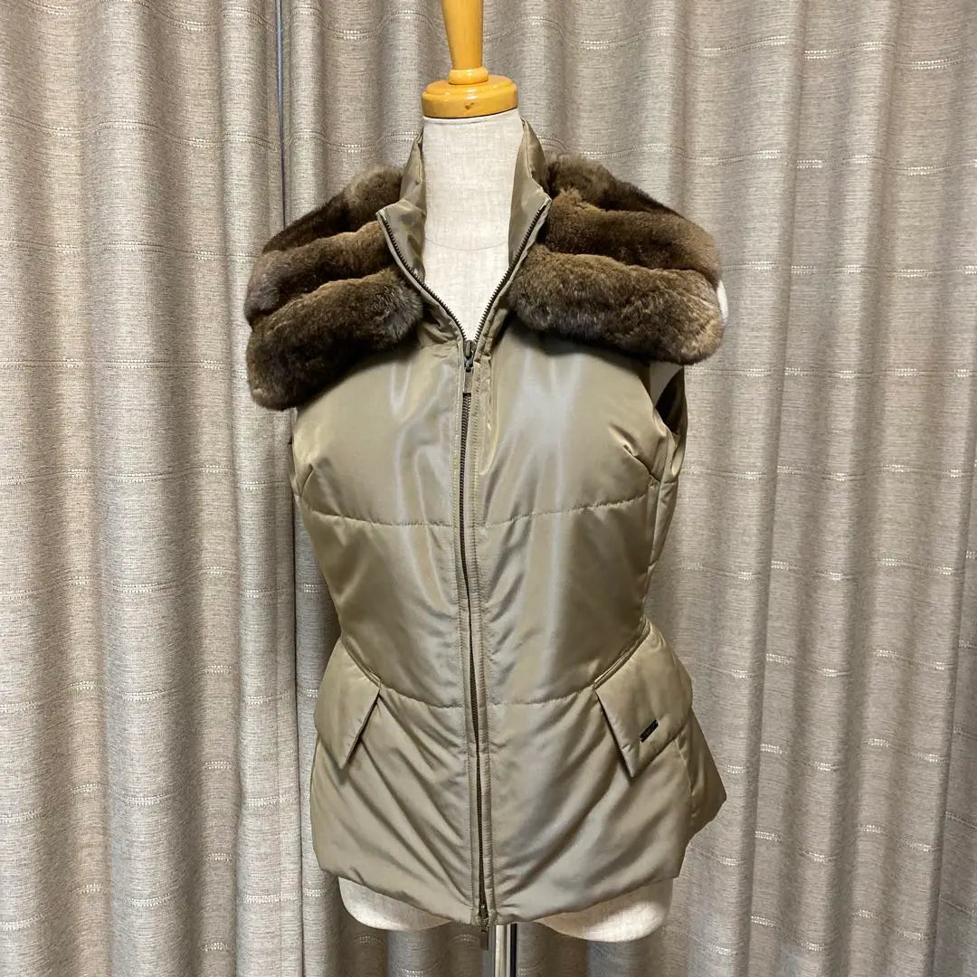 Foxy double zipper vest with fur