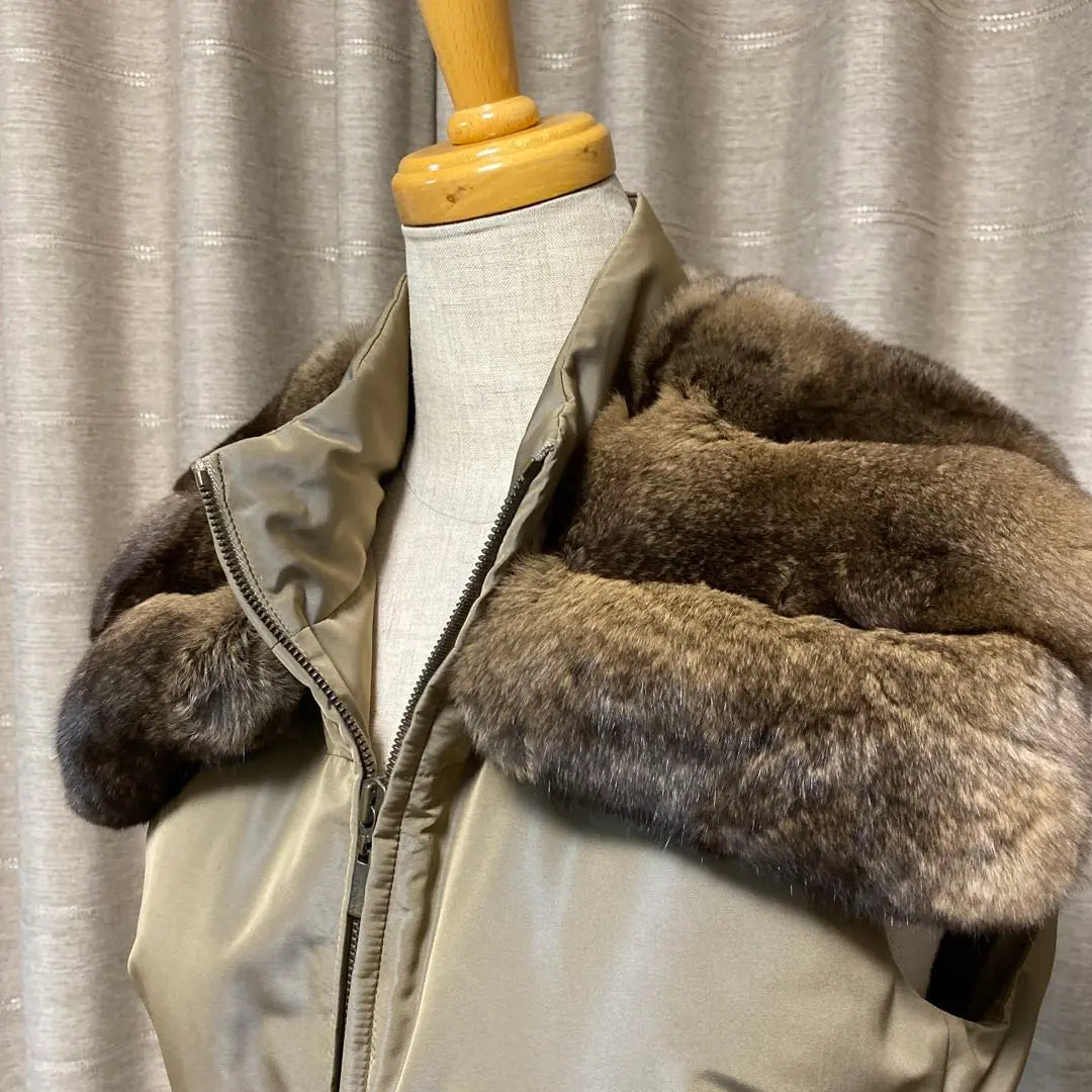 Foxy double zipper vest with fur