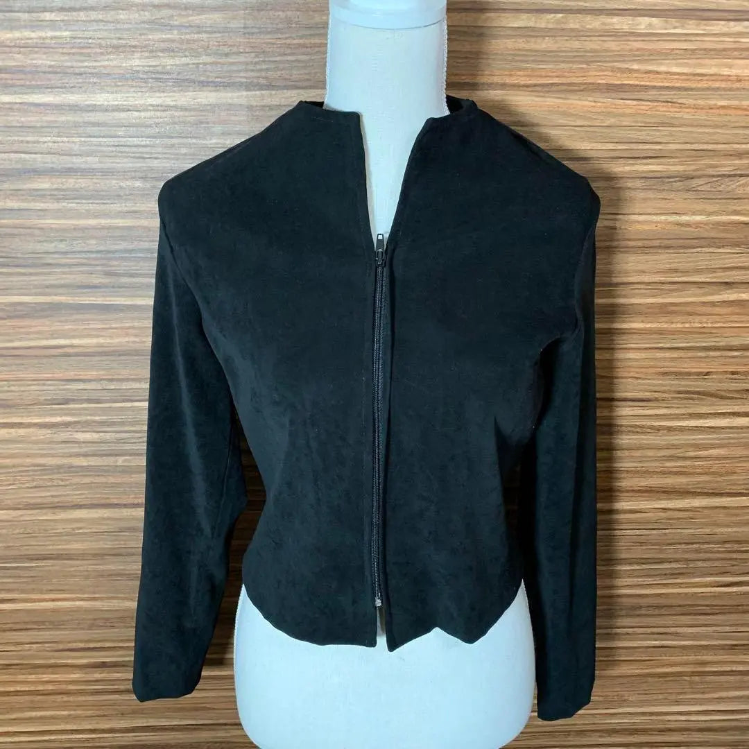 LULY K️ L size ladies blouson outerwear black plain