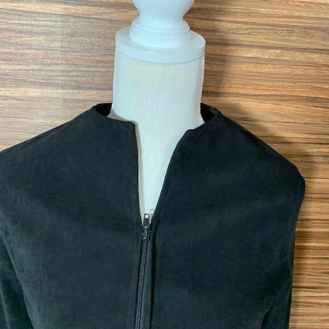 LULY K️ L size ladies blouson outerwear black plain