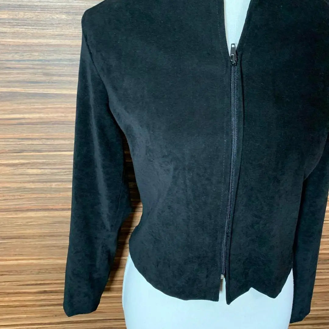 LULY K️ L size ladies blouson outerwear black plain