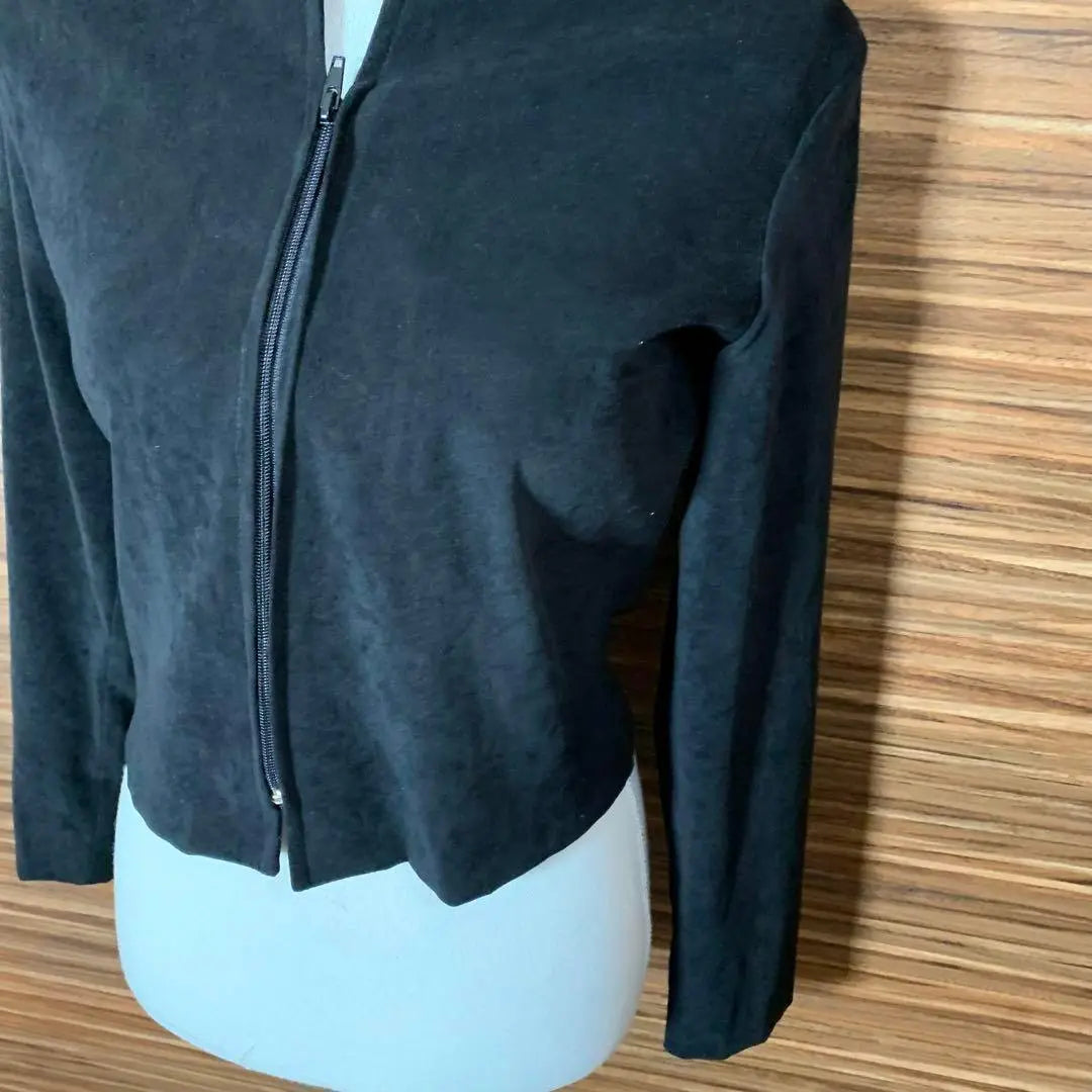 LULY K️ L size ladies blouson outerwear black plain