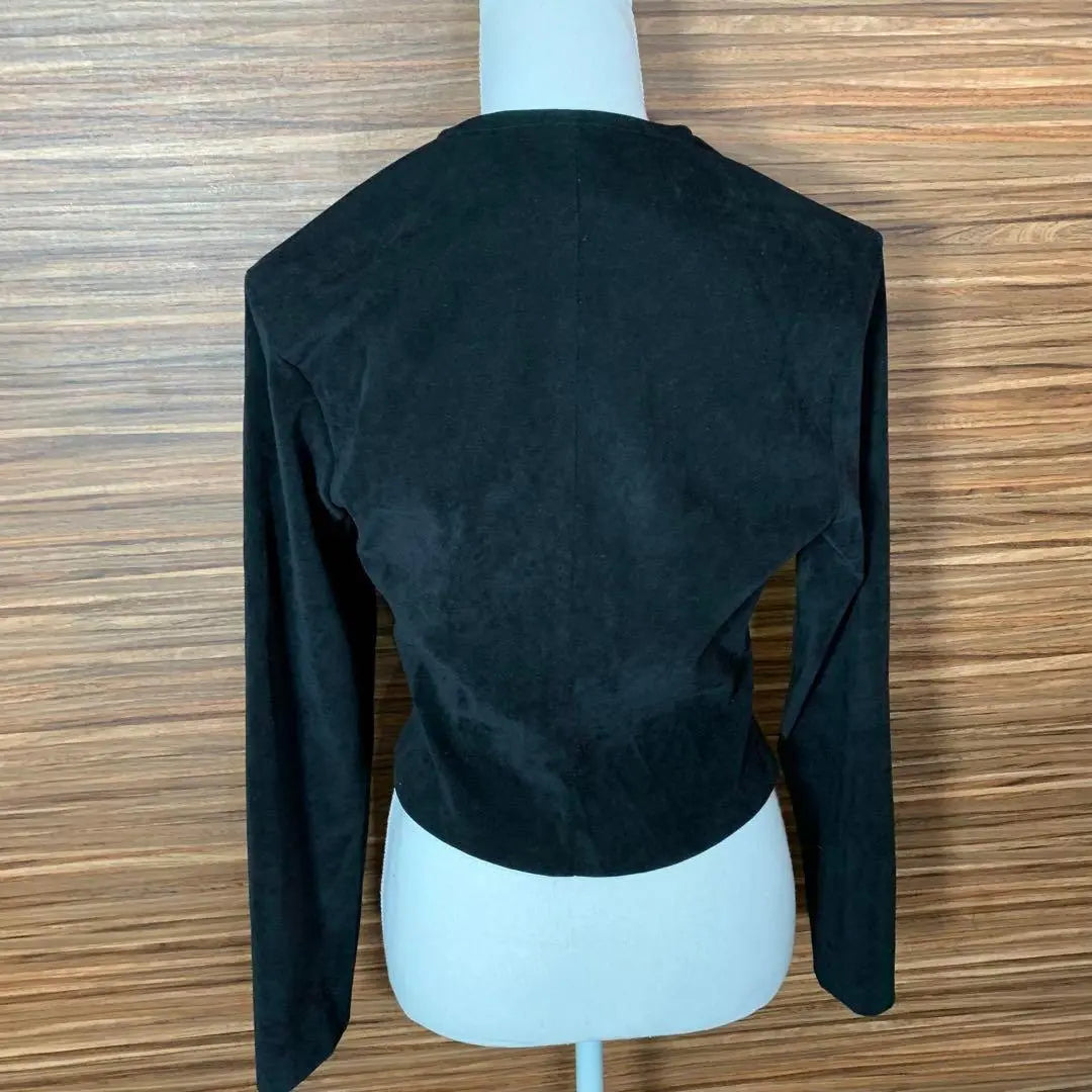 LULY K️ L size ladies blouson outerwear black plain