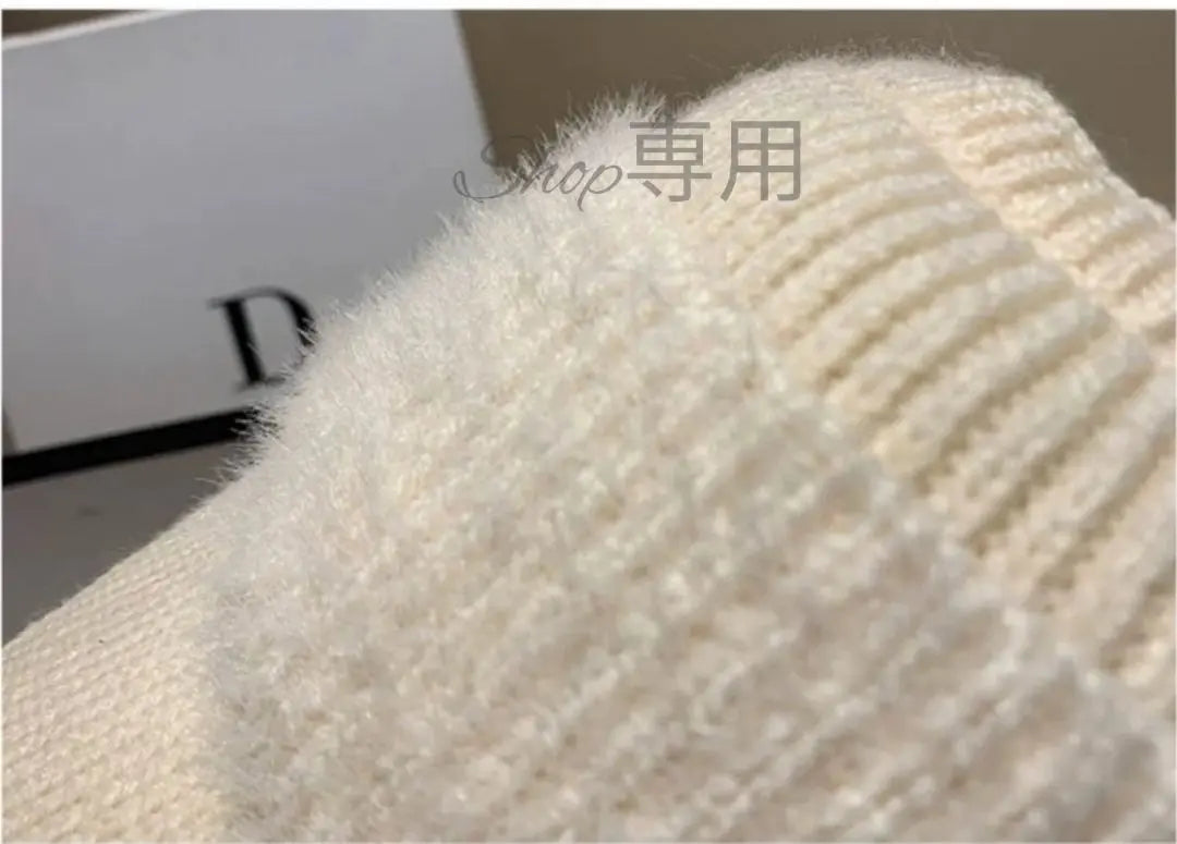 [New] White sun visor knit hat golf sports cold protection ear cover warm