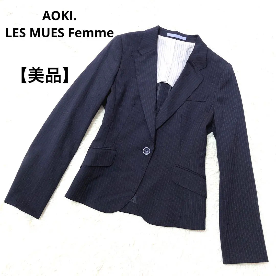 [Good condition] AOKI.LES MUES Femme Suit Jacket Navy Entrance Ceremony Job hunting