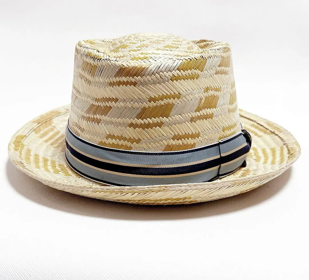 《Borsarino》 Nuevo Sombrero Panamá Italiano de Hierba Natural Sombrero de Paja de Trigo 57 (M) | 《ボルサリーノ》新品 イタリア製 天然草 パナマハット 麦わら帽子 57(M)